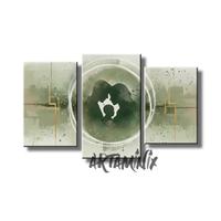 Quadro capezzale moderno verde arredo camera moder