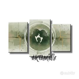 Quadro capezzale moderno verde arredo camera moder