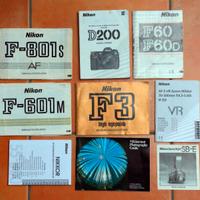 Lotto libretti NIKON ( F3 F60 F-801 D200 ...)