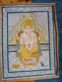 quadri indiani cotone krishna ganesh dipinti arte