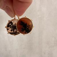 Orecchini in oro 18 kt e agate