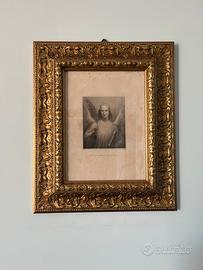 Litografia antica l’angelo di pace