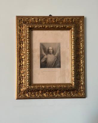 Litografia antica l’angelo di pace