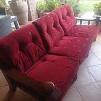 divano tre posti legno massello