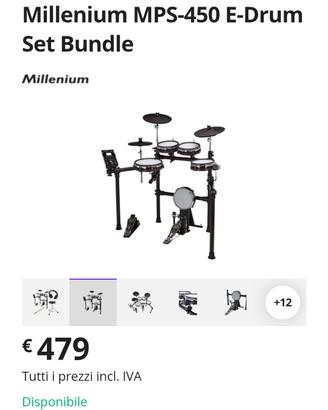 Batteria Millennium MPS-450 E-Drum Set Bundle