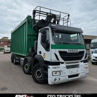 IVECO STRALIS 420,CASSONATO,GRU,RIBALTABILE,4 ASSI