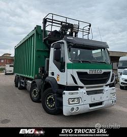 IVECO STRALIS 420,CASSONATO,GRU,RIBALTABILE,4 ASSI