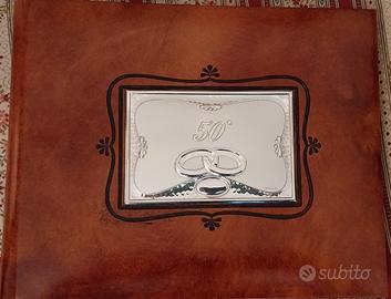 ALBUM FOTO 50° PURO CUOIO E ARGENTO