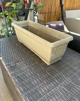 Fioriera per balcone 20x50 cm marrone taupe