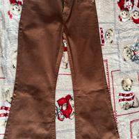 Jeans marroni zampa larga