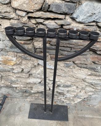 candelabro da terra in ferro battuto