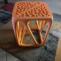 Sgabello desing arancione 3d print