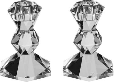 Set di 2 candelabri a Lavorazione sfaccettata