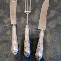 Titolo: Set 3 Posate d'Epoca ARGENTO 800 - Manici 