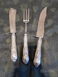 Titolo: Set 3 Posate d'Epoca ARGENTO 800 - Manici 