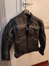 Giacca Moto Pelle WinNet-Protezioni CE-taglia XXL