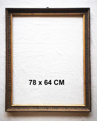 Antica cornice legno stucco dorato foglia '800