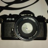 Fotocamera Yashica FX-3 + custodia + 3 obbiettivi 