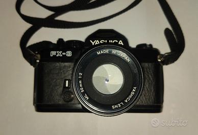 Fotocamera Yashica FX-3 + custodia + 3 obbiettivi 