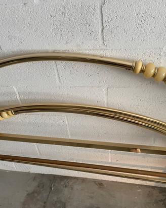 Letto matrimoniale vintage in ottone