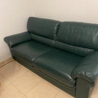 Divano letto in pelle verde