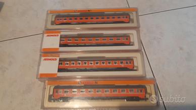 Lotto ARNOLD + 4 carrozze passeggeri EUROFIMA Sc N