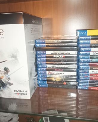 ps4 fat con 2 joystick e 31 giochi 