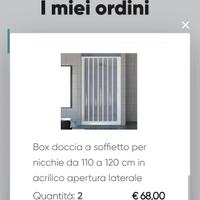 Nuovo box doccia x nicchia da 110-120 cm