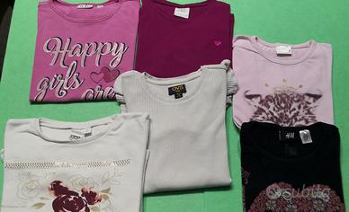 6 maglie manica lunga bimba Blukids iDO 7/8 anni