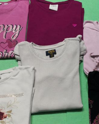 6 maglie manica lunga bimba Blukids iDO 7/8 anni