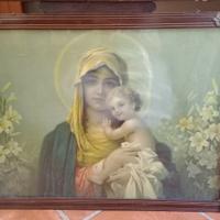 Capoletto con cornice Liberty Madonna con bambino