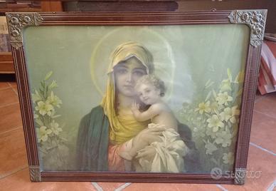 Capoletto con cornice Liberty Madonna con bambino