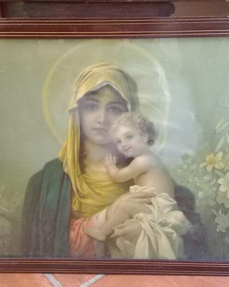 Capoletto con cornice Liberty Madonna con bambino