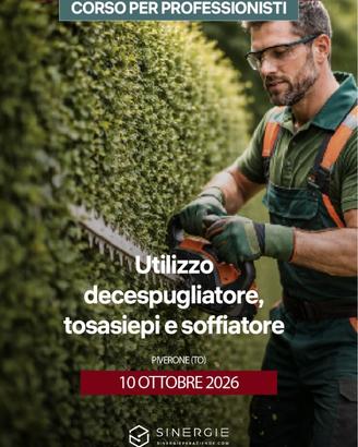 CORSO DECESPUGLIATORE, TOSASIEPI, SOFFIATORE