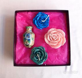 Vaso orientale portaincensi rose/candela OMAGGI🎁