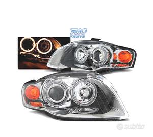 FARI OCCHI ANGELICI PER AUDI A4 B7 04-08 CROMATI