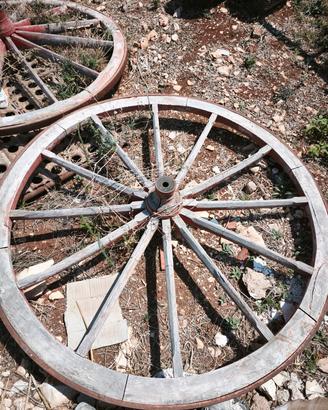 Ruote carro antico ferro 1.80m 