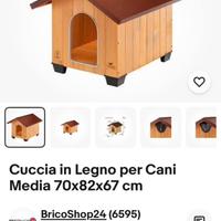 Cuccia in legno, rialzata da terra taglia media