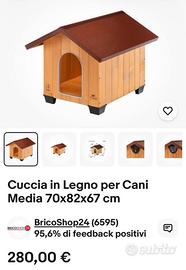 Cuccia in legno, rialzata da terra taglia media