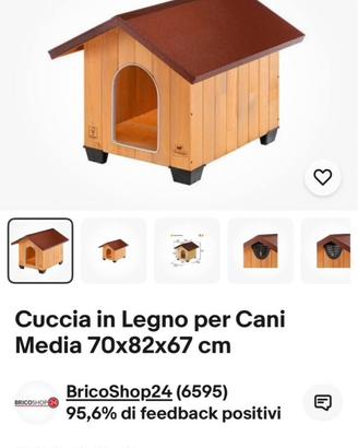 Cuccia in legno, rialzata da terra taglia media