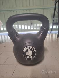 kettlebell 20 kg gorilla sport in plastica