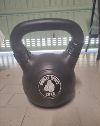 kettlebell 20 kg gorilla sport in plastica
