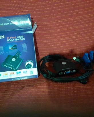 switch KVM USB VGA a 2 porte Aten CS22U