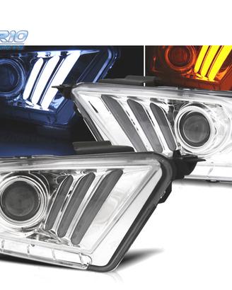 FARI FORD MUSTANG 10-14 A LED DINAMICI CROMATI