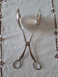 Pinza da portata vintage in silver plated