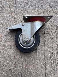 Ruota in gomma girevole/pivotante con freno
