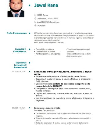 Esperienza nel taglio del pesce macelleria / tagli