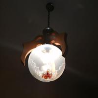 Lampada a sospensione anni '70 Mazzega - Murano