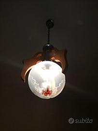 Lampada a sospensione anni '70 Mazzega - Murano