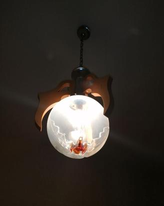 Lampada a sospensione anni '70 Mazzega - Murano
